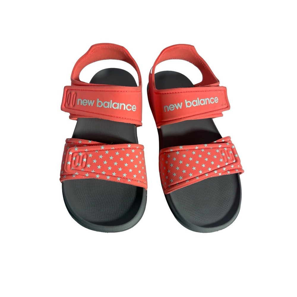New Balance Kids' Adjustable Star Pattern Coral Sandals Sz 2‎